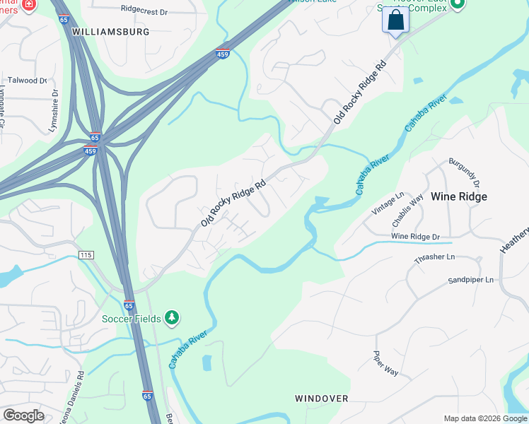 map of restaurants, bars, coffee shops, grocery stores, and more near 3853 Ripple Leaf Circle in Vestavia Hills