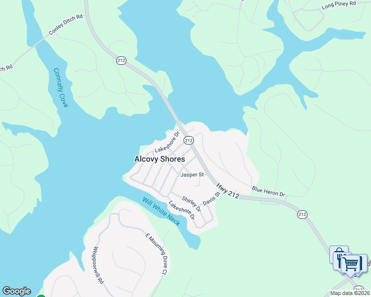 map of restaurants, bars, coffee shops, grocery stores, and more near 51 Waters Street in Monticello