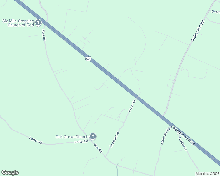 map of restaurants, bars, coffee shops, grocery stores, and more near 1707 Georgetown Highway in Georgetown