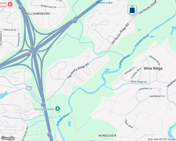 map of restaurants, bars, coffee shops, grocery stores, and more near 3853 Ripple Leaf Circle in Vestavia Hills