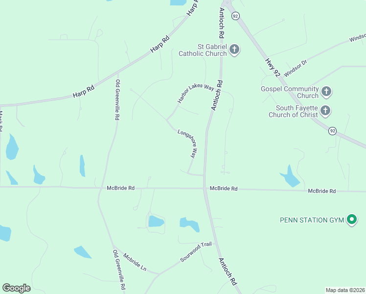 map of restaurants, bars, coffee shops, grocery stores, and more near 170 Longshore Way in Fayetteville