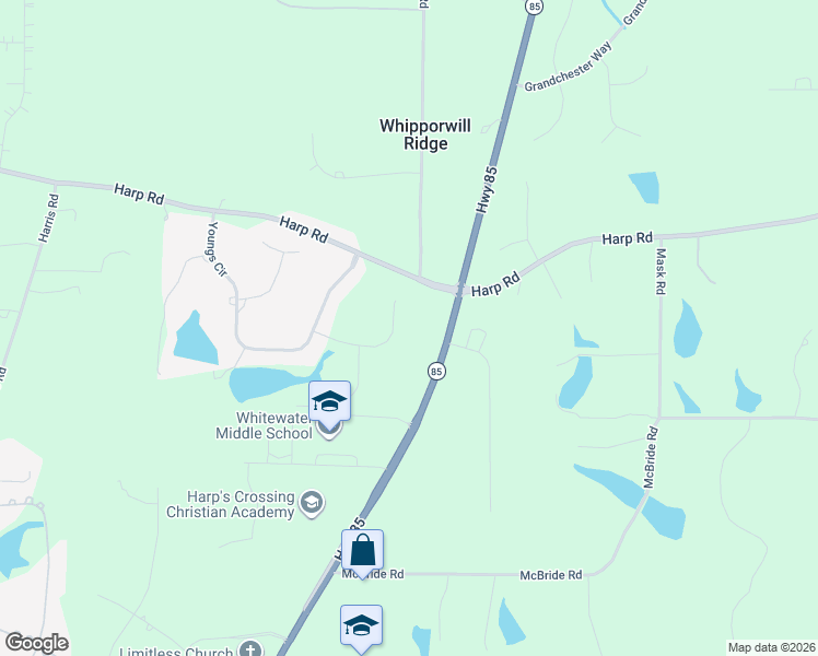 map of restaurants, bars, coffee shops, grocery stores, and more near 175 McElwaney Way in Fayetteville
