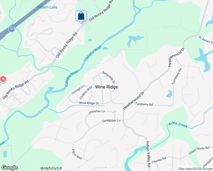 map of restaurants, bars, coffee shops, grocery stores, and more near 4712 Wine Ridge Lane in Birmingham