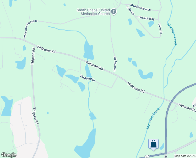 map of restaurants, bars, coffee shops, grocery stores, and more near 147 Sheppard Drive in Newnan