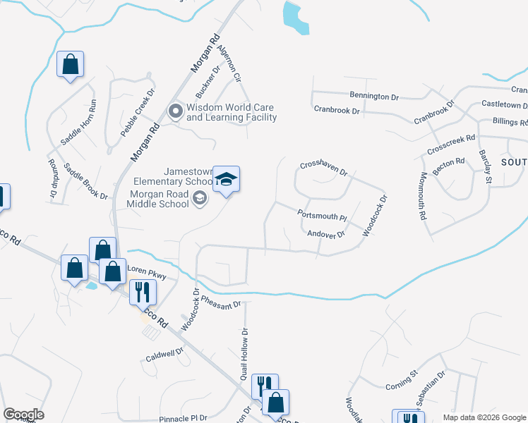 map of restaurants, bars, coffee shops, grocery stores, and more near 2815 Crosscreek Road in Hephzibah