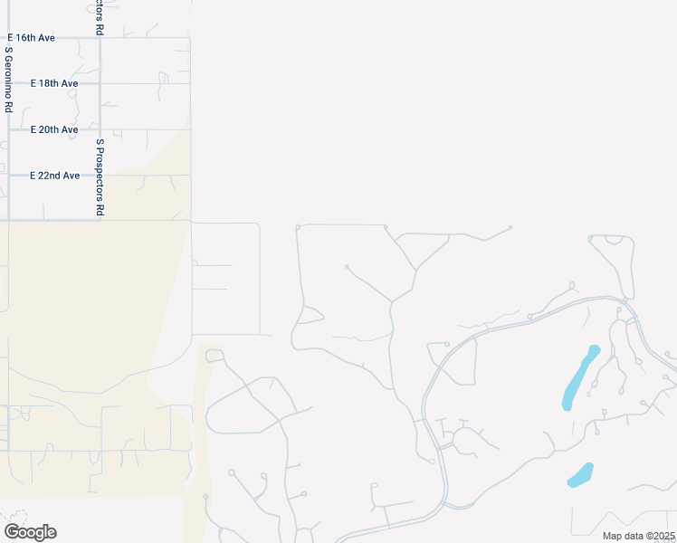 map of restaurants, bars, coffee shops, grocery stores, and more near 7135 East Cottonwood Drive in Gold Canyon