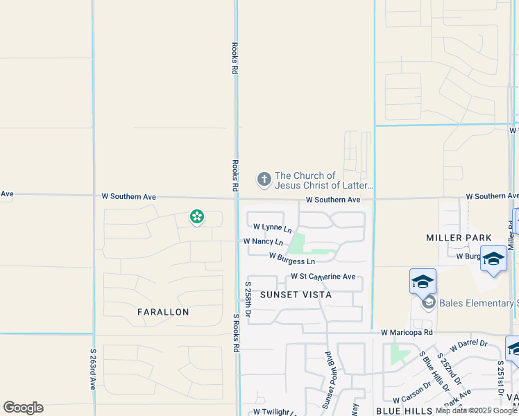map of restaurants, bars, coffee shops, grocery stores, and more near 25834 West Pleasant Lane in Buckeye