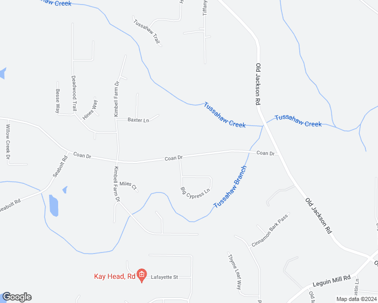 map of restaurants, bars, coffee shops, grocery stores, and more near 1297 Coan Drive in Locust Grove