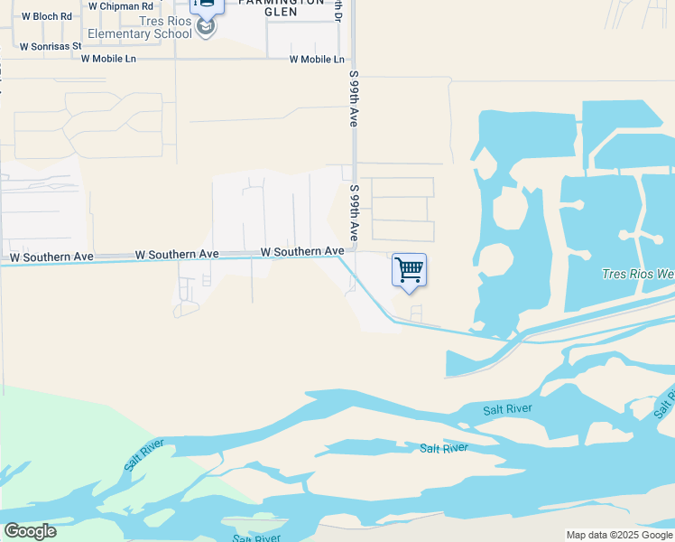 map of restaurants, bars, coffee shops, grocery stores, and more near 6024 South 99th Avenue in Tolleson