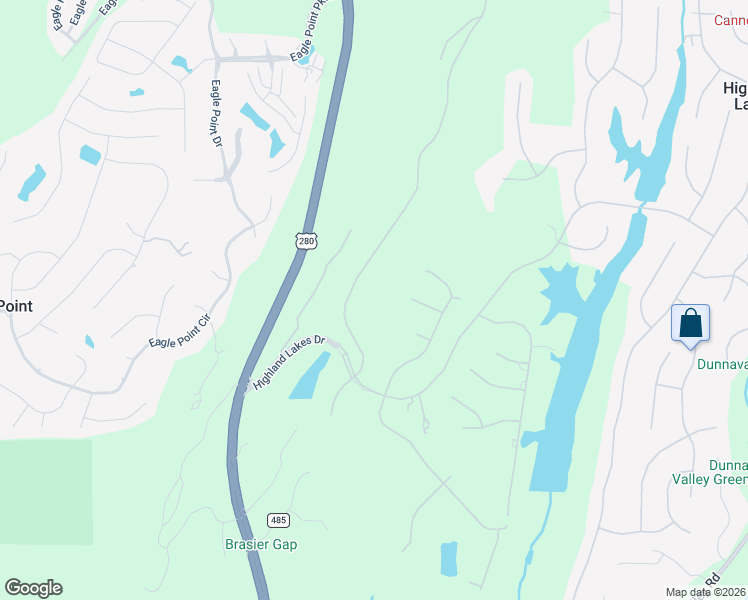 map of restaurants, bars, coffee shops, grocery stores, and more near 122 Highland View Drive in Birmingham