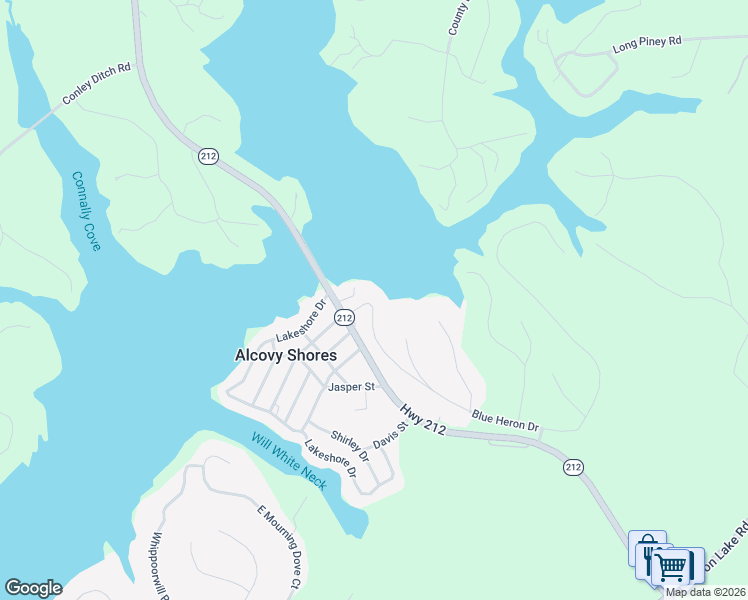 map of restaurants, bars, coffee shops, grocery stores, and more near 77 Miss Sarah Road in Monticello