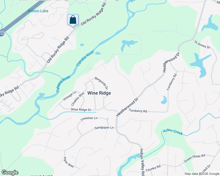 map of restaurants, bars, coffee shops, grocery stores, and more near 2448 Burgundy Dr in Birmingham