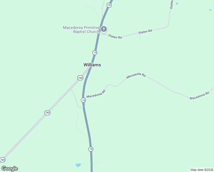 map of restaurants, bars, coffee shops, grocery stores, and more near Macedonia Road in Ackerman