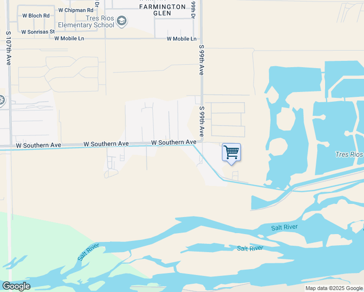 map of restaurants, bars, coffee shops, grocery stores, and more near 6024 South 99th Avenue in Tolleson