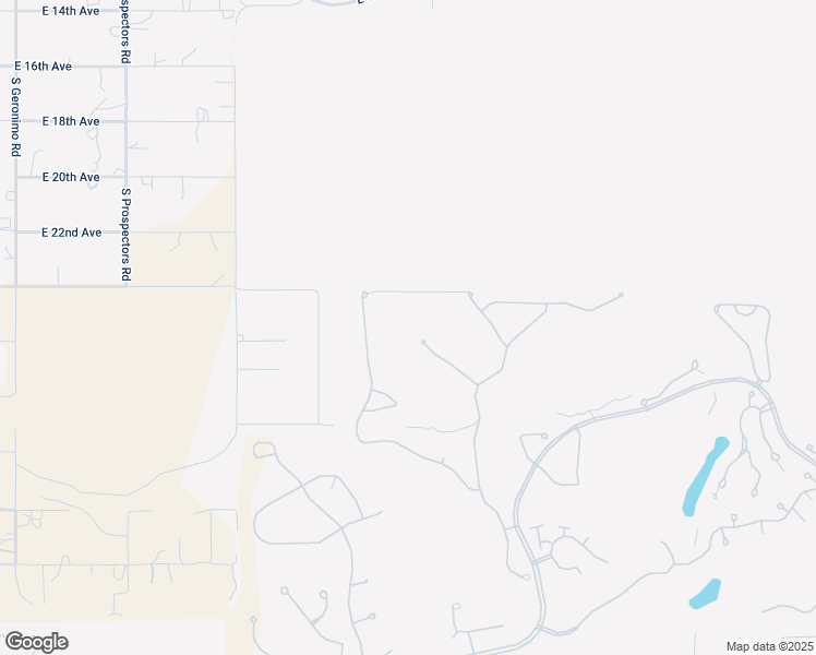 map of restaurants, bars, coffee shops, grocery stores, and more near 7135 East Cottonwood Drive in Gold Canyon