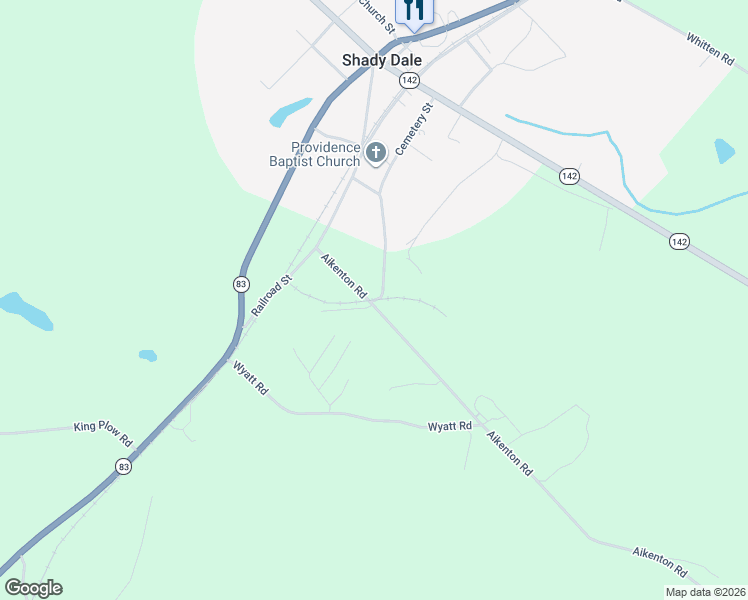 map of restaurants, bars, coffee shops, grocery stores, and more near 240 Aikenton Road in Monticello