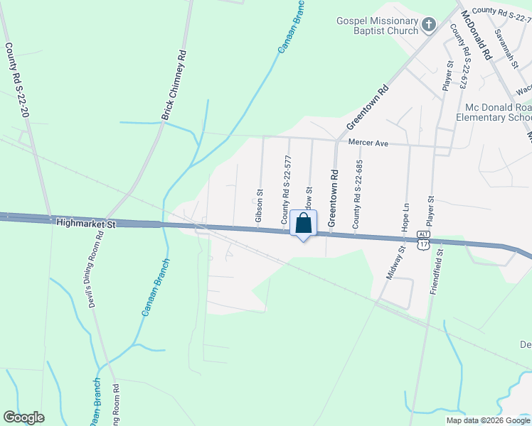 map of restaurants, bars, coffee shops, grocery stores, and more near 53 County Road S-22-577 in Georgetown