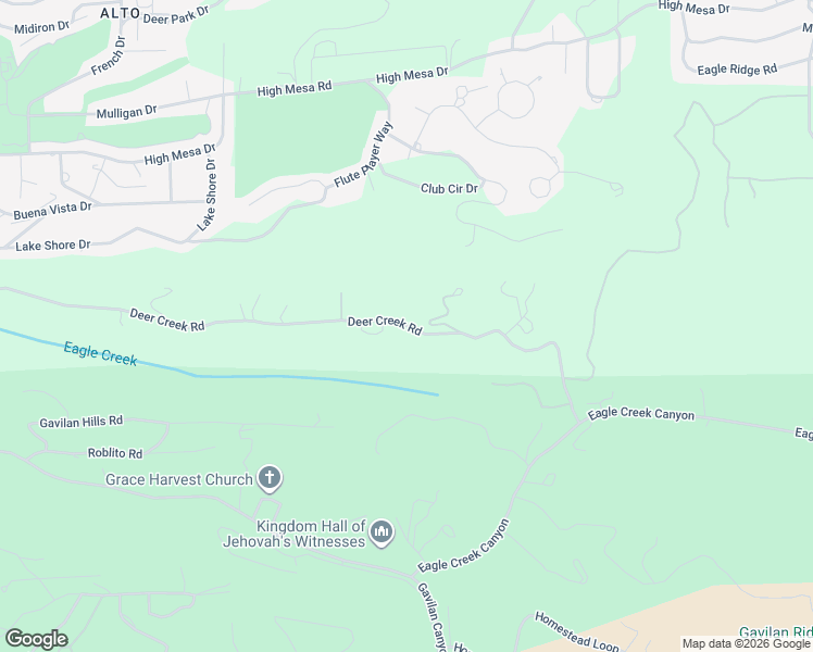 map of restaurants, bars, coffee shops, grocery stores, and more near Deer Creek Road in Ruidoso