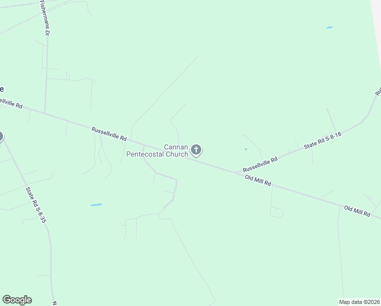 map of restaurants, bars, coffee shops, grocery stores, and more near 1416 Russellville Road in Saint Stephen