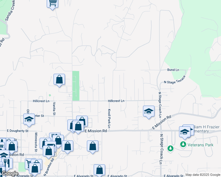 map of restaurants, bars, coffee shops, grocery stores, and more near 952 Knoll Park Lane in Fallbrook