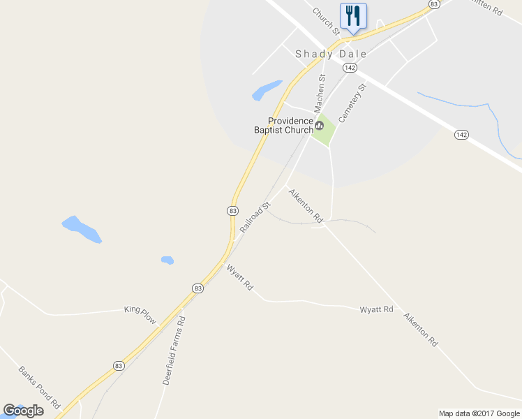 map of restaurants, bars, coffee shops, grocery stores, and more near 240 Railroad Street in Monticello