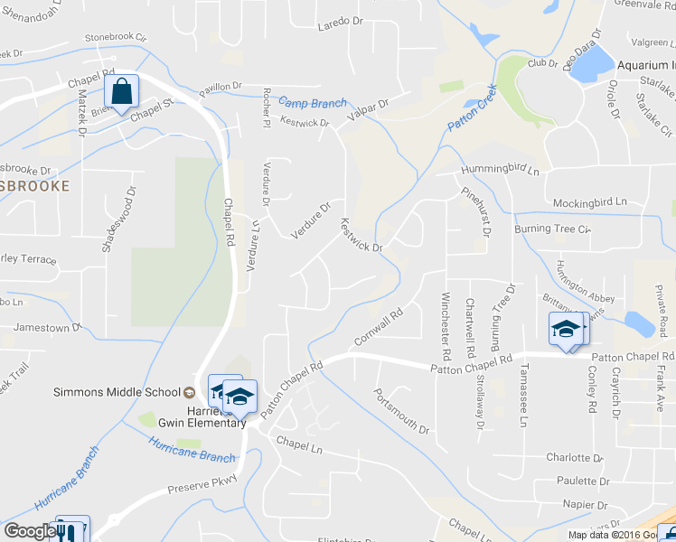 map of restaurants, bars, coffee shops, grocery stores, and more near 3209 Colesbury Drive in Birmingham