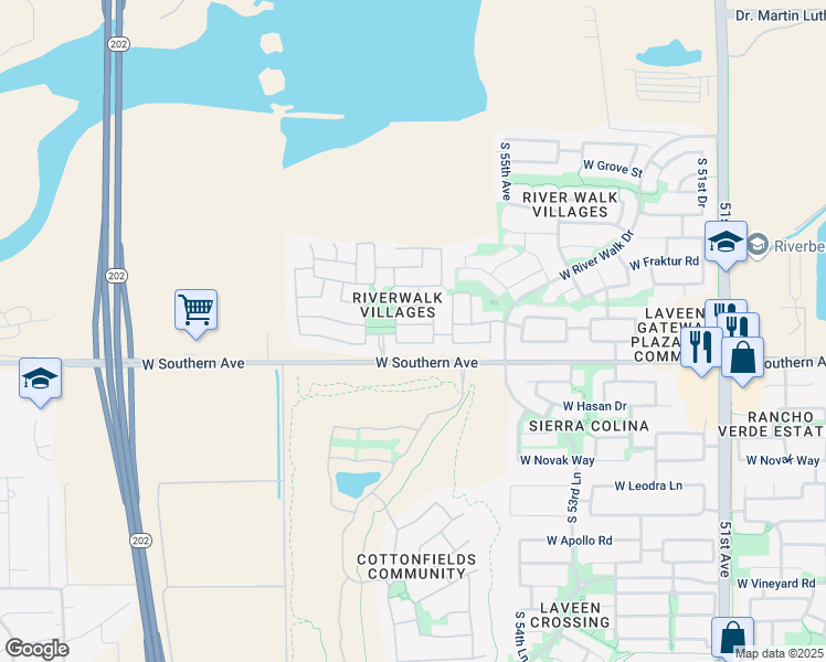map of restaurants, bars, coffee shops, grocery stores, and more near 5635 West Huntington Drive in Phoenix
