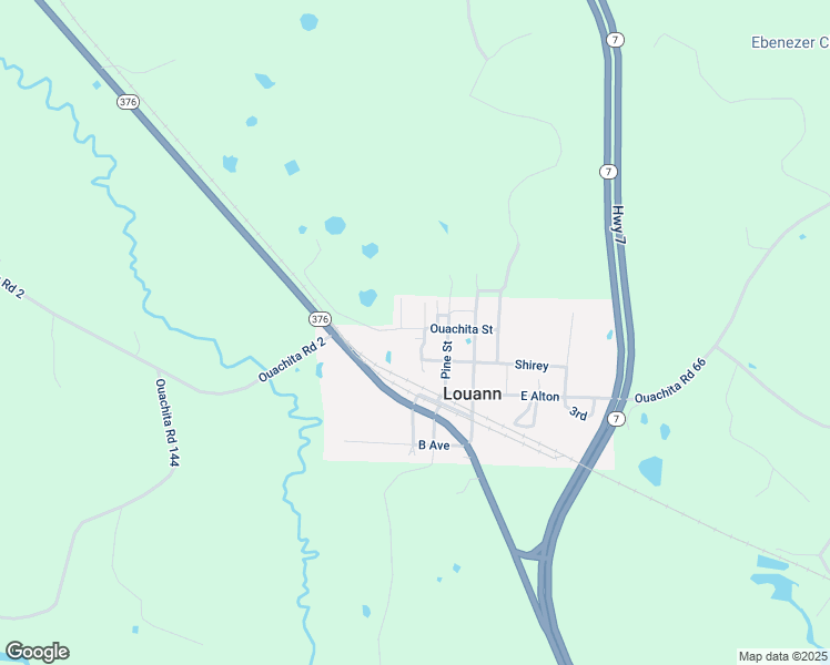map of restaurants, bars, coffee shops, grocery stores, and more near 104 Oak Street in Louann