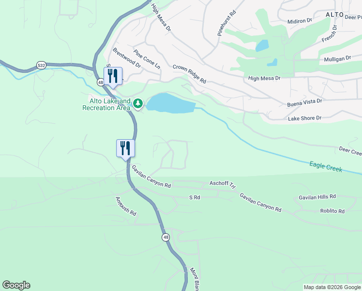 map of restaurants, bars, coffee shops, grocery stores, and more near 110 Deer Trail in Ruidoso