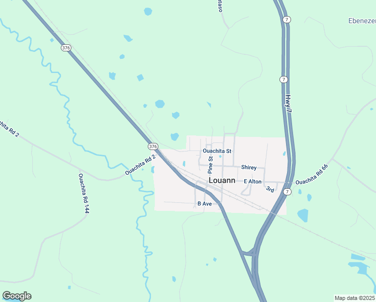 map of restaurants, bars, coffee shops, grocery stores, and more near 104 Oak Street in Louann