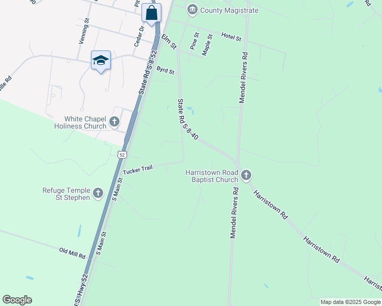 map of restaurants, bars, coffee shops, grocery stores, and more near 260 Buckles Drive in Saint Stephen