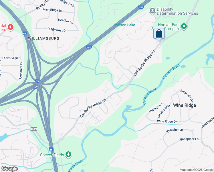 map of restaurants, bars, coffee shops, grocery stores, and more near 3804 Richelieu Place in Birmingham