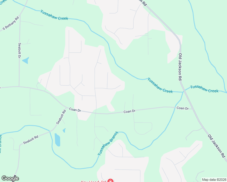 map of restaurants, bars, coffee shops, grocery stores, and more near 210 Baxter Lane in Locust Grove