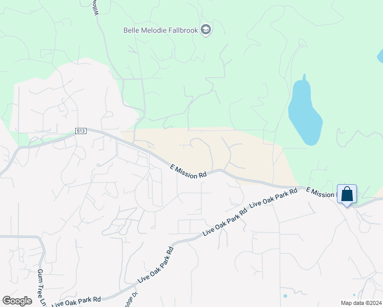 map of restaurants, bars, coffee shops, grocery stores, and more near 1387 Las Vistas Road in Fallbrook