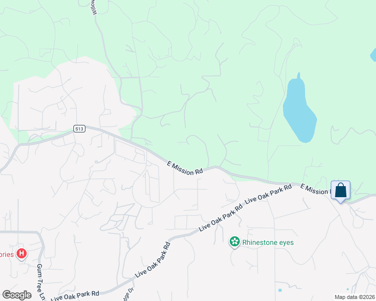 map of restaurants, bars, coffee shops, grocery stores, and more near 1387 Las Vistas Road in Fallbrook