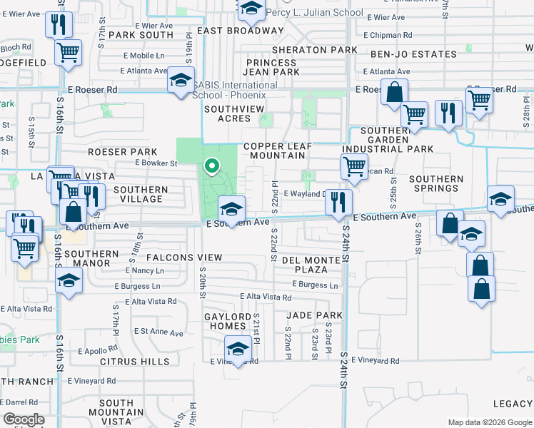 map of restaurants, bars, coffee shops, grocery stores, and more near in Phoenix