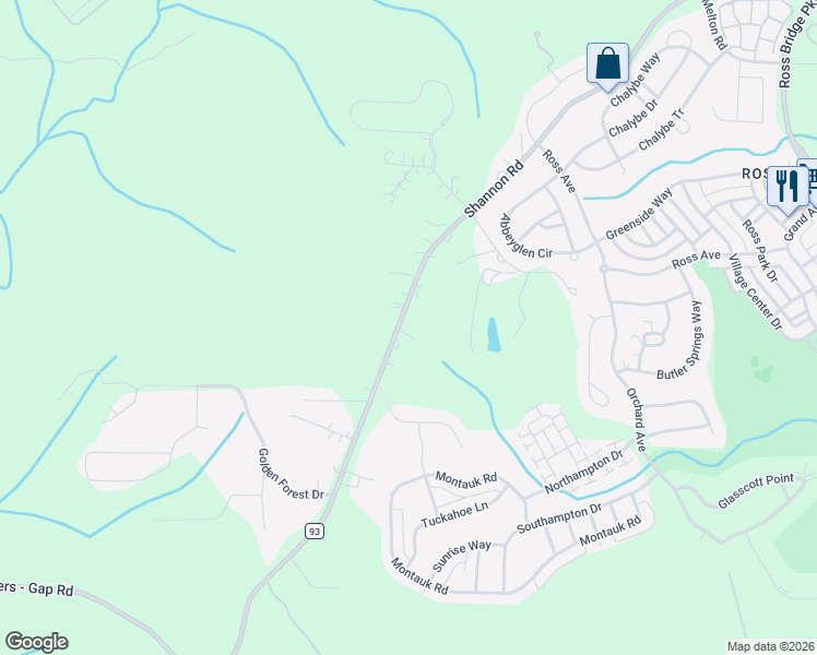 map of restaurants, bars, coffee shops, grocery stores, and more near 1735 Shannon Road in Bessemer