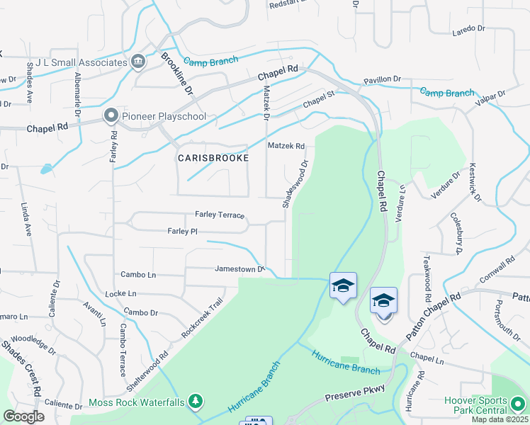 map of restaurants, bars, coffee shops, grocery stores, and more near 2517 South Haven Drive in Birmingham