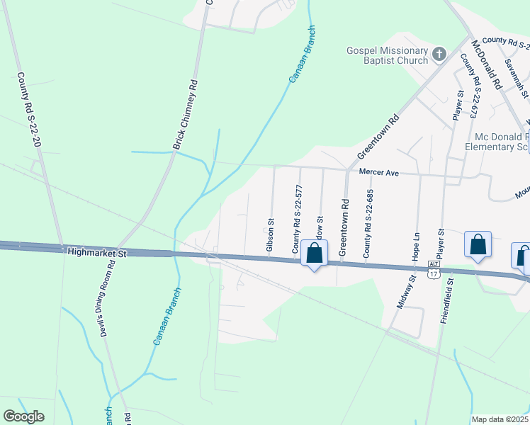 map of restaurants, bars, coffee shops, grocery stores, and more near 99 Gibson Street in Georgetown