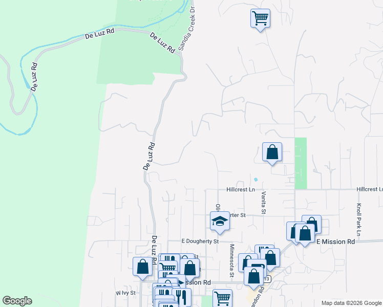 map of restaurants, bars, coffee shops, grocery stores, and more near 1282 Olive Avenue in Fallbrook