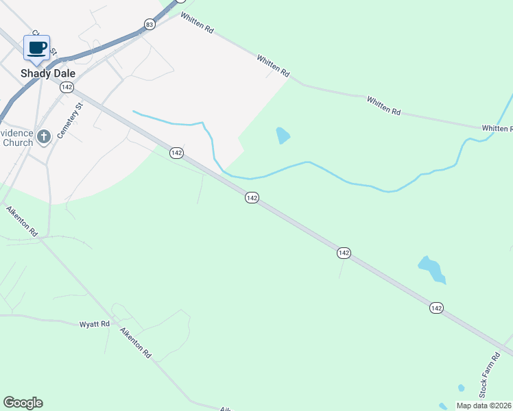 map of restaurants, bars, coffee shops, grocery stores, and more near Georgia 142 in Monticello