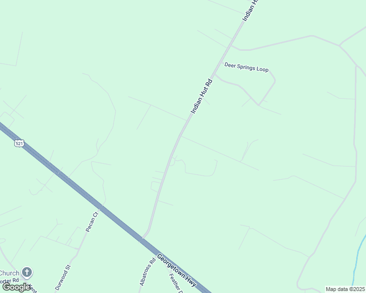 map of restaurants, bars, coffee shops, grocery stores, and more near 596 Indian Hut Road in Georgetown