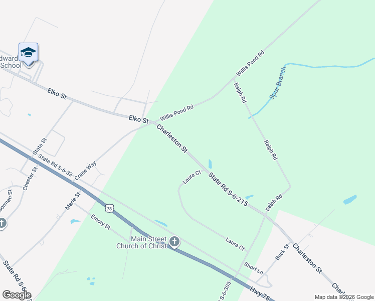 map of restaurants, bars, coffee shops, grocery stores, and more near 1158 Charleston Street in Williston