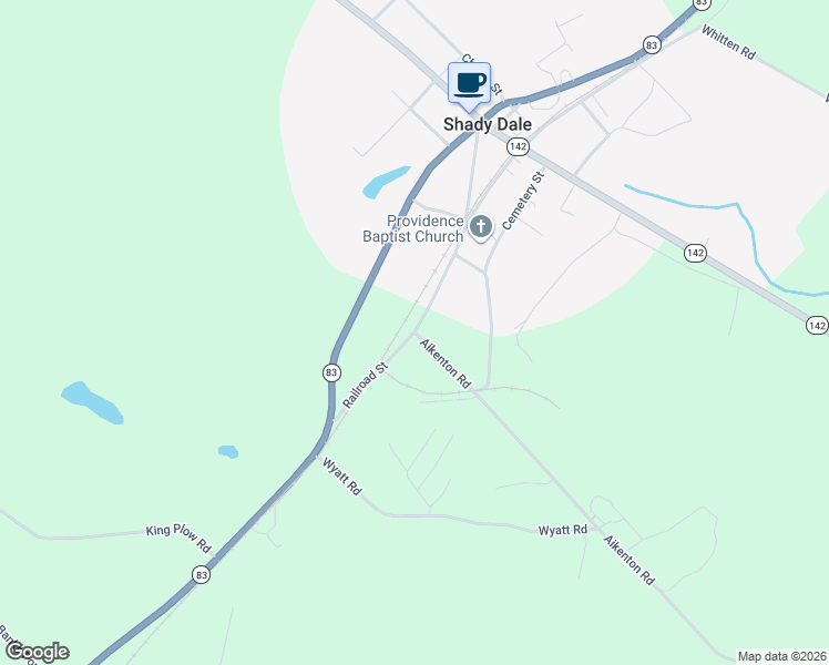 map of restaurants, bars, coffee shops, grocery stores, and more near 240 Railroad Street in Monticello