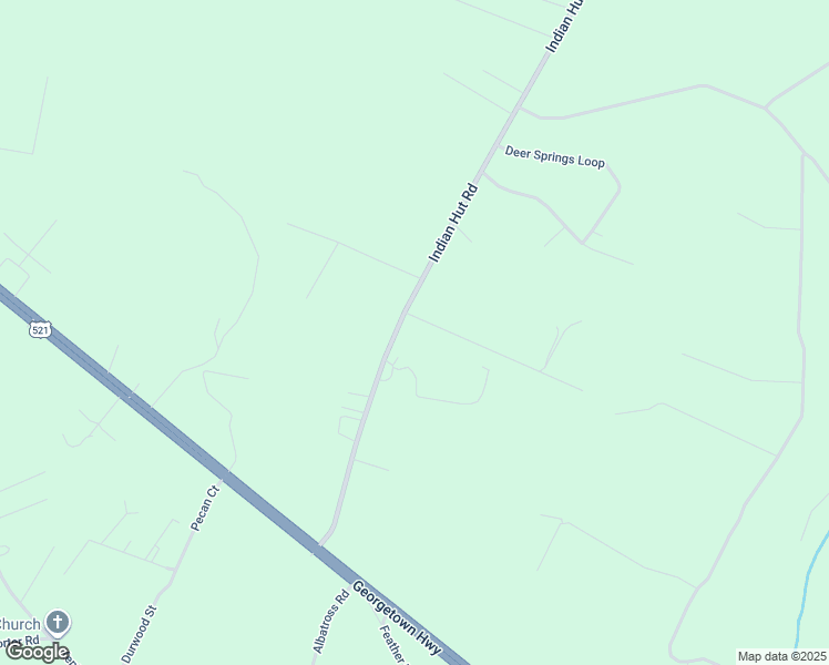 map of restaurants, bars, coffee shops, grocery stores, and more near 596 Indian Hut Road in Georgetown