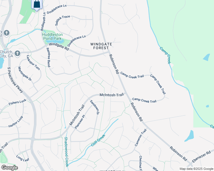 map of restaurants, bars, coffee shops, grocery stores, and more near 202 Hedgewood Court in Peachtree City