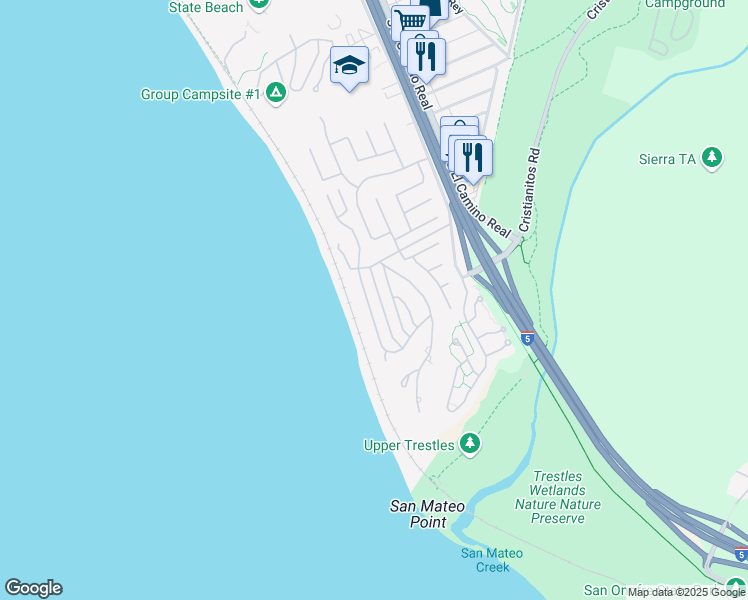 map of restaurants, bars, coffee shops, grocery stores, and more near 4016 Calle Marlena in San Clemente