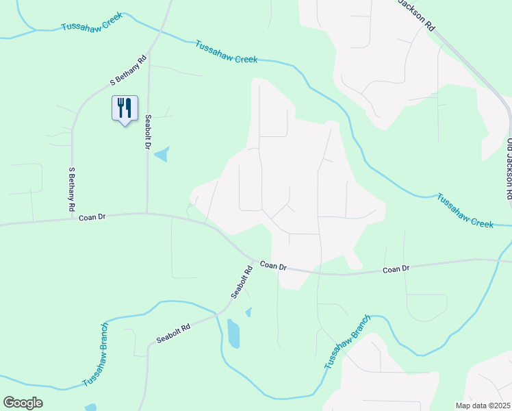 map of restaurants, bars, coffee shops, grocery stores, and more near 900 Besse Way in Locust Grove