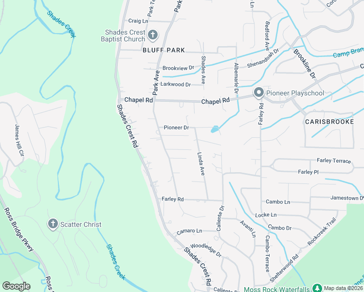 map of restaurants, bars, coffee shops, grocery stores, and more near 2117 Sharon Ln in Birmingham