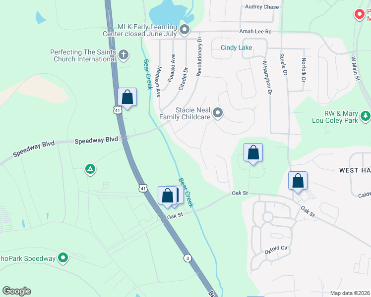 map of restaurants, bars, coffee shops, grocery stores, and more near 438 Madison Avenue in Hampton
